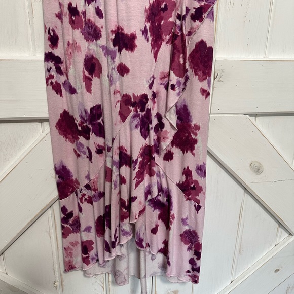 Juicy Couture Pink Floral Maxi Dress with Ruffle Bottom - Picture 2 of 3